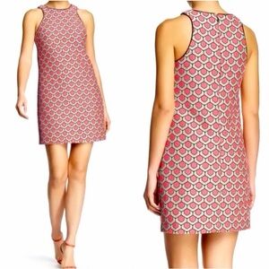 Trina Turk Pink and Black Geometric Mini Dress